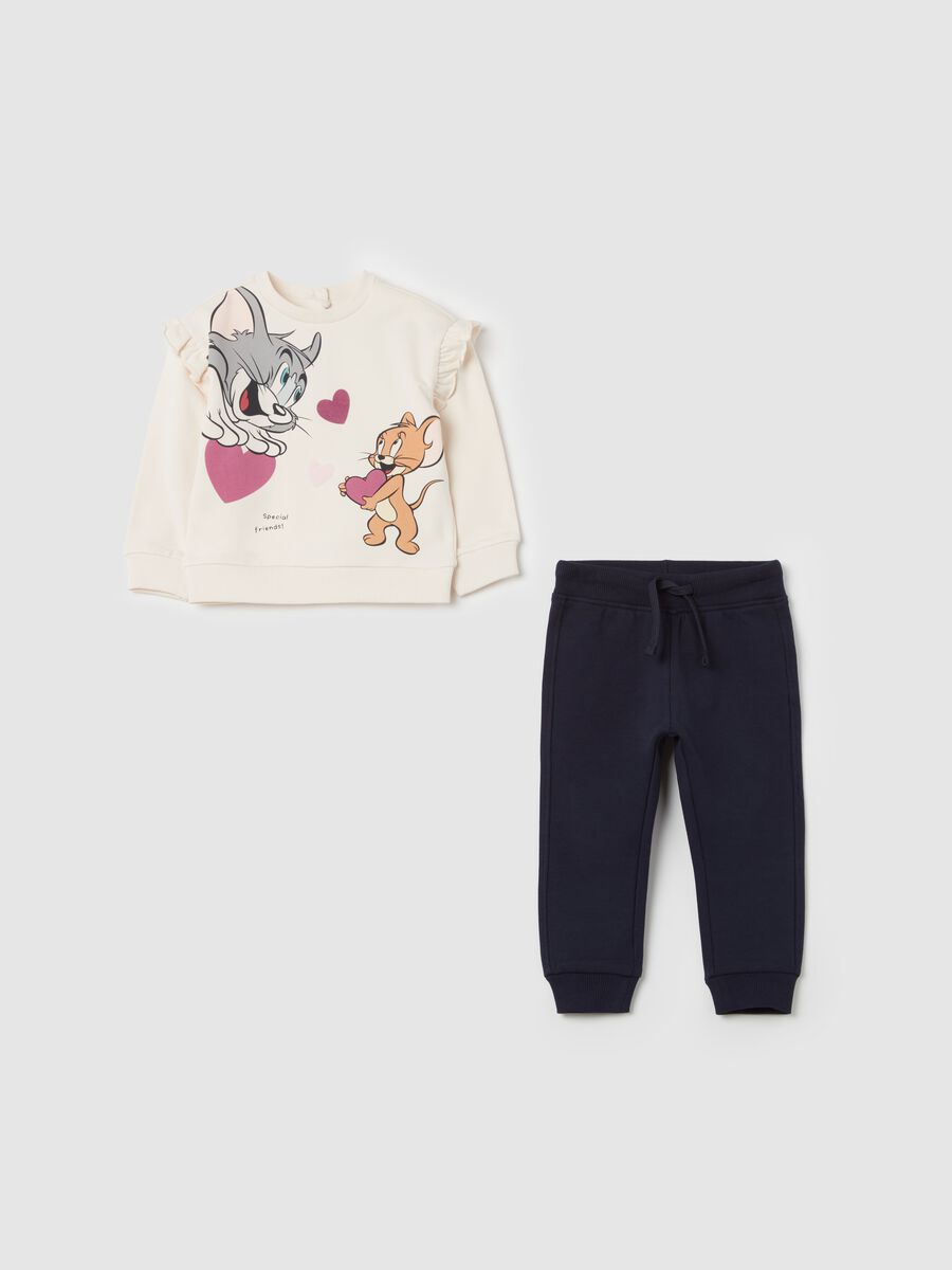 Jogging set con rouches e stampa Tom & Jerry_0
