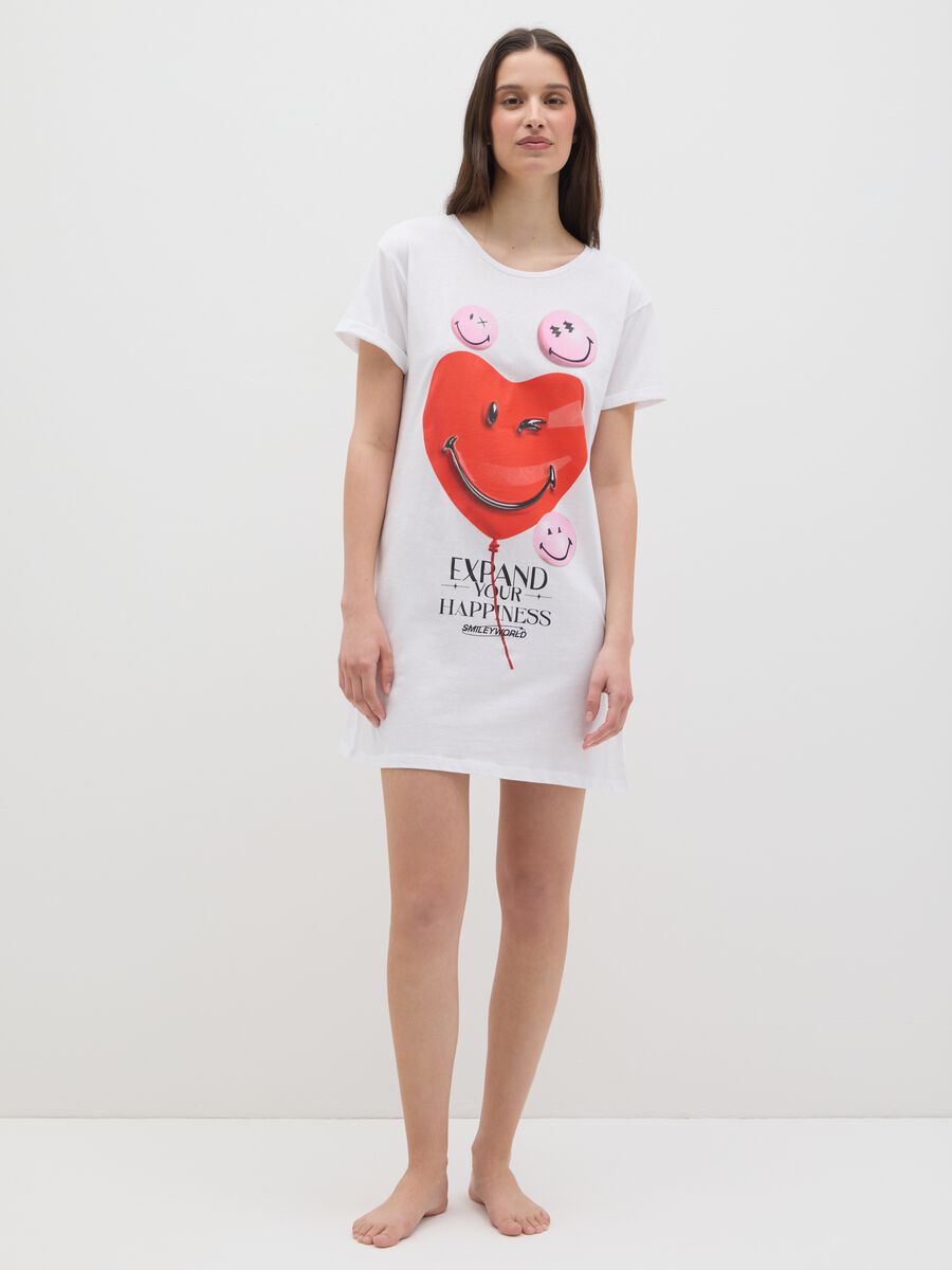 Women's dress in pure white cotton_0