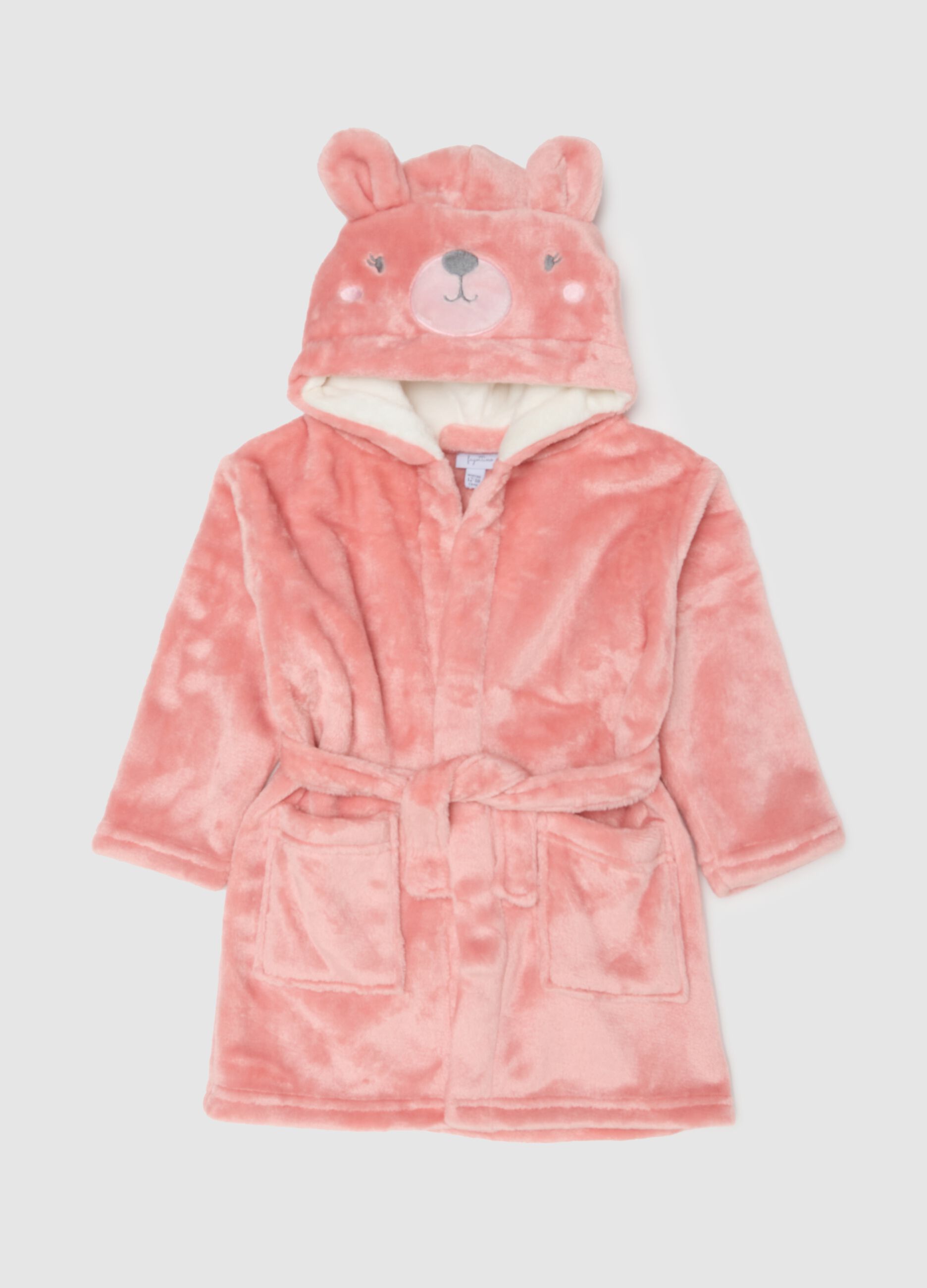 Pink Hooded Bathrobe