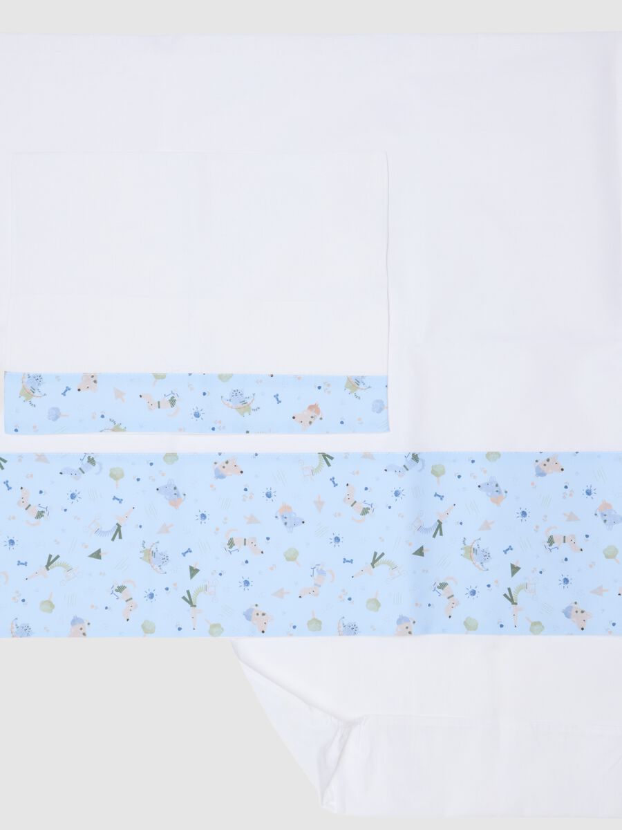 Newborn Cot Sheet Set in Multicolor Pure Cotton_1