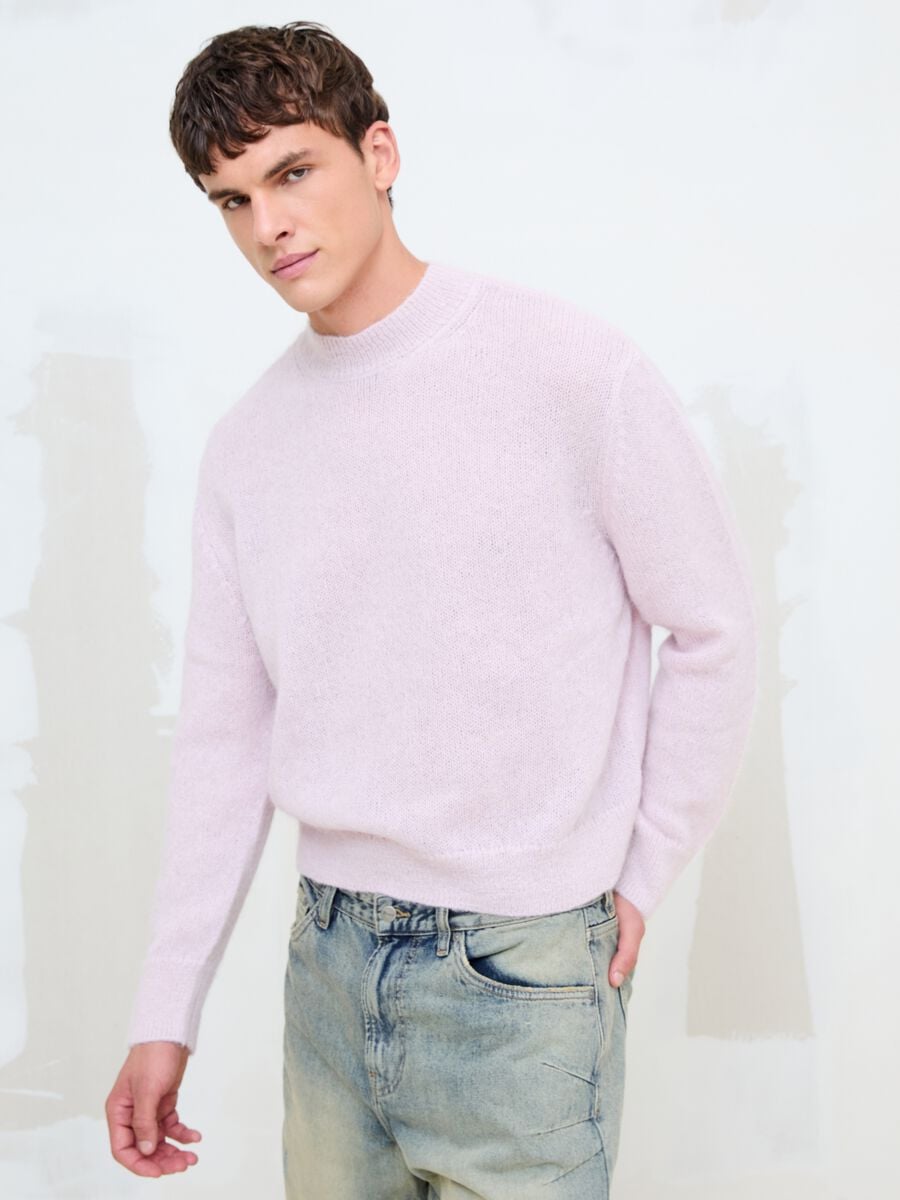 Mohair Crew Neck Light Pink_1