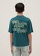 Oversized green pure cotton T-shirt for boys_1