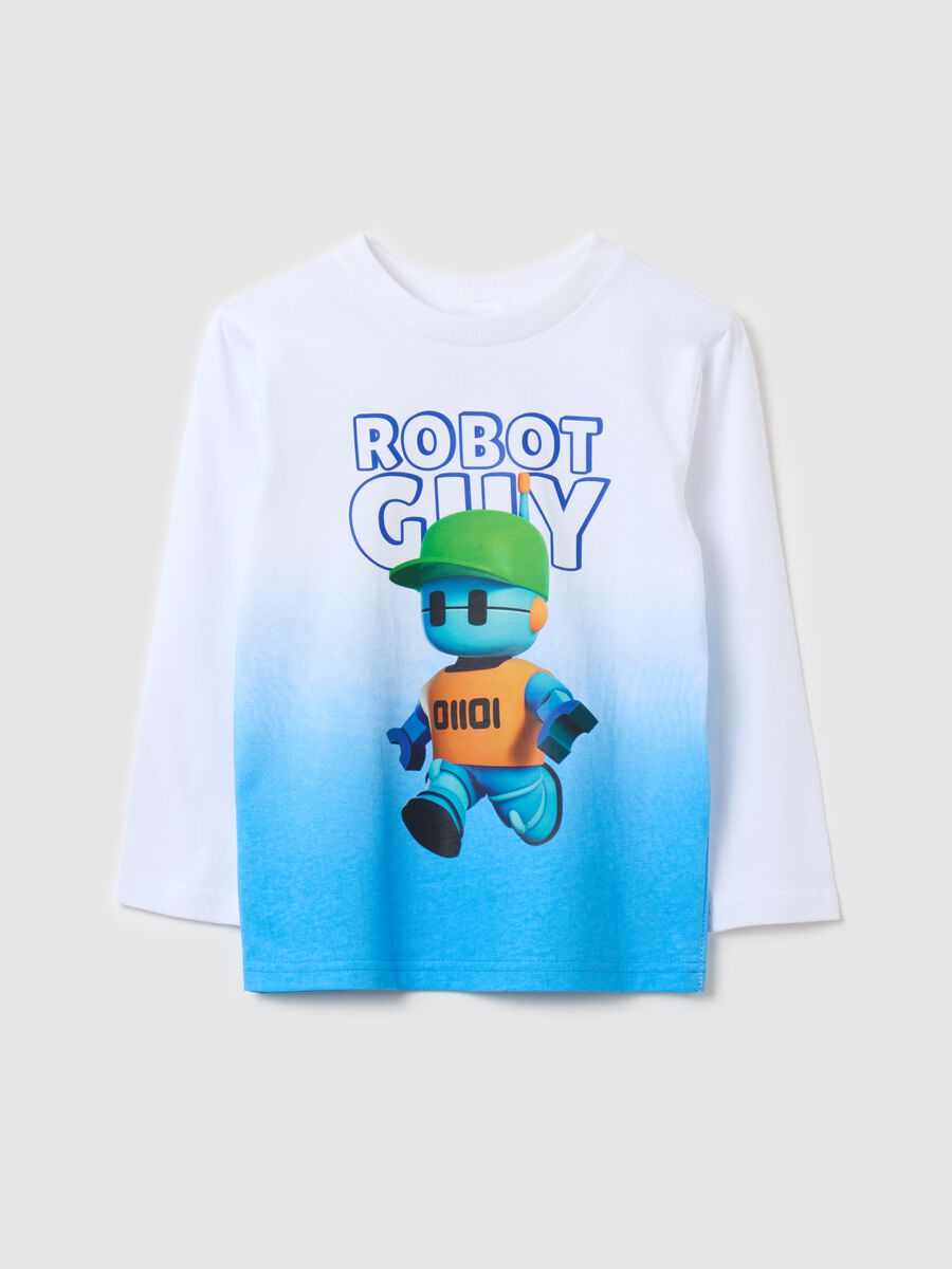 Long-sleeved T-shirt with Robot Guy print_0
