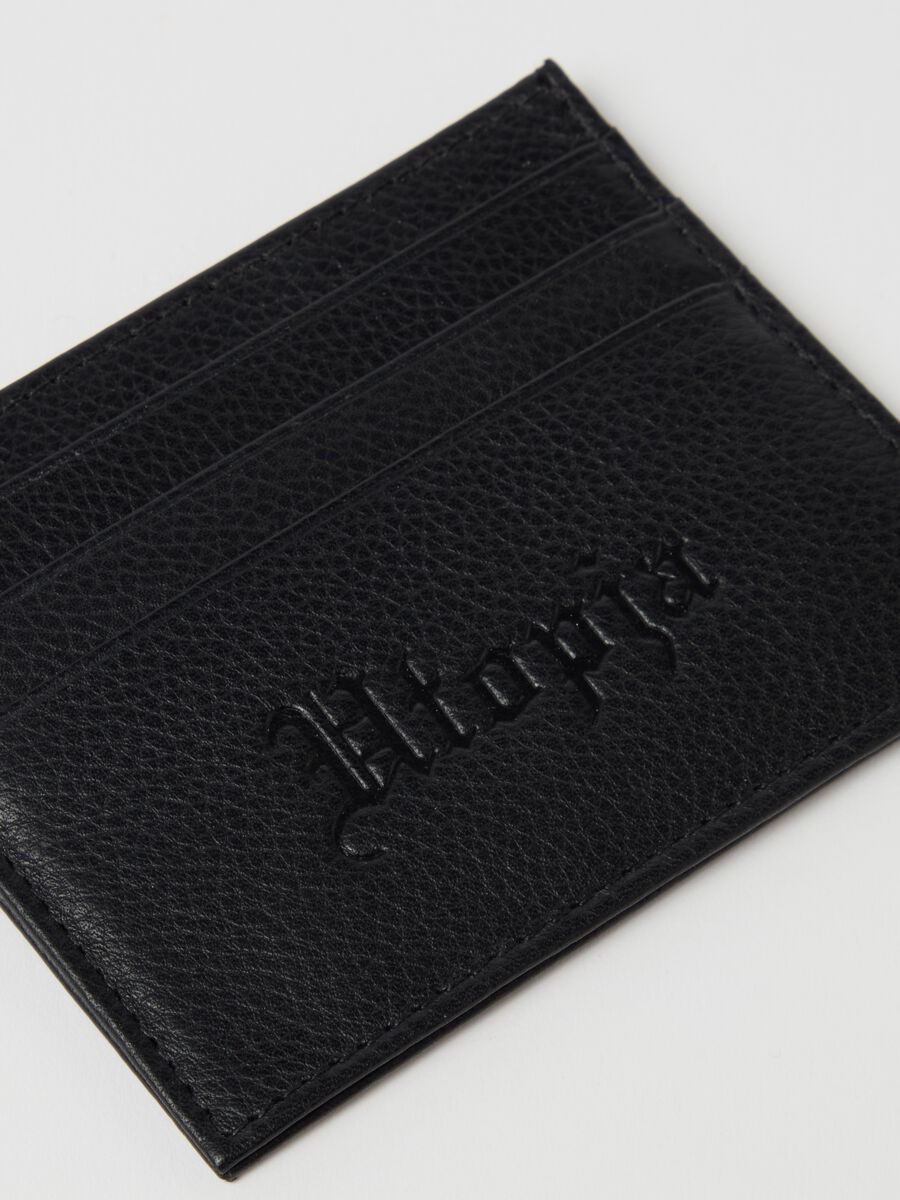 Textured-effect leather card holder_2