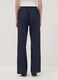 Pantaloni denim blu in puro cotone wide leg con coulisse_2