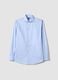 Light blue pure cotton regular fit easy iron shirt_4