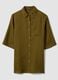 Green pure linen beach cover-up_0