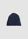 Blue organic stretch cotton jersey hat with print for boys_1