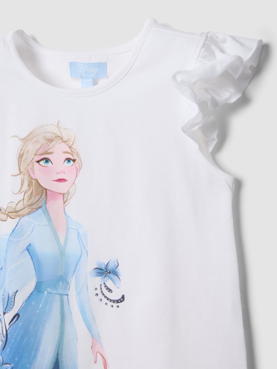 Set in cotone elasticizzato multicolor da bambina con stampa Frozen_2