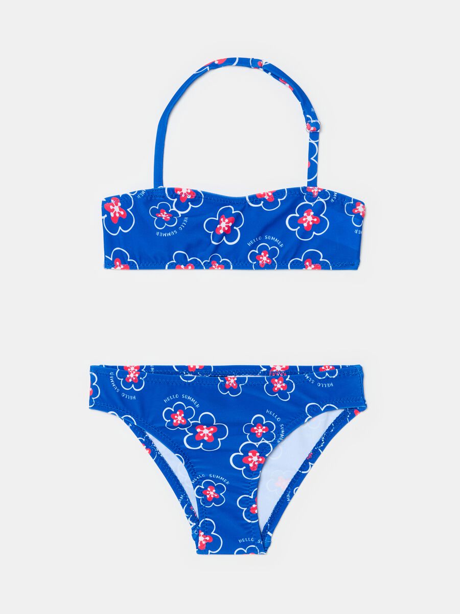 Bikini with flowers and lettering print_0