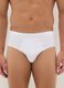 Stretch cotton white briefs with a tight fit_1