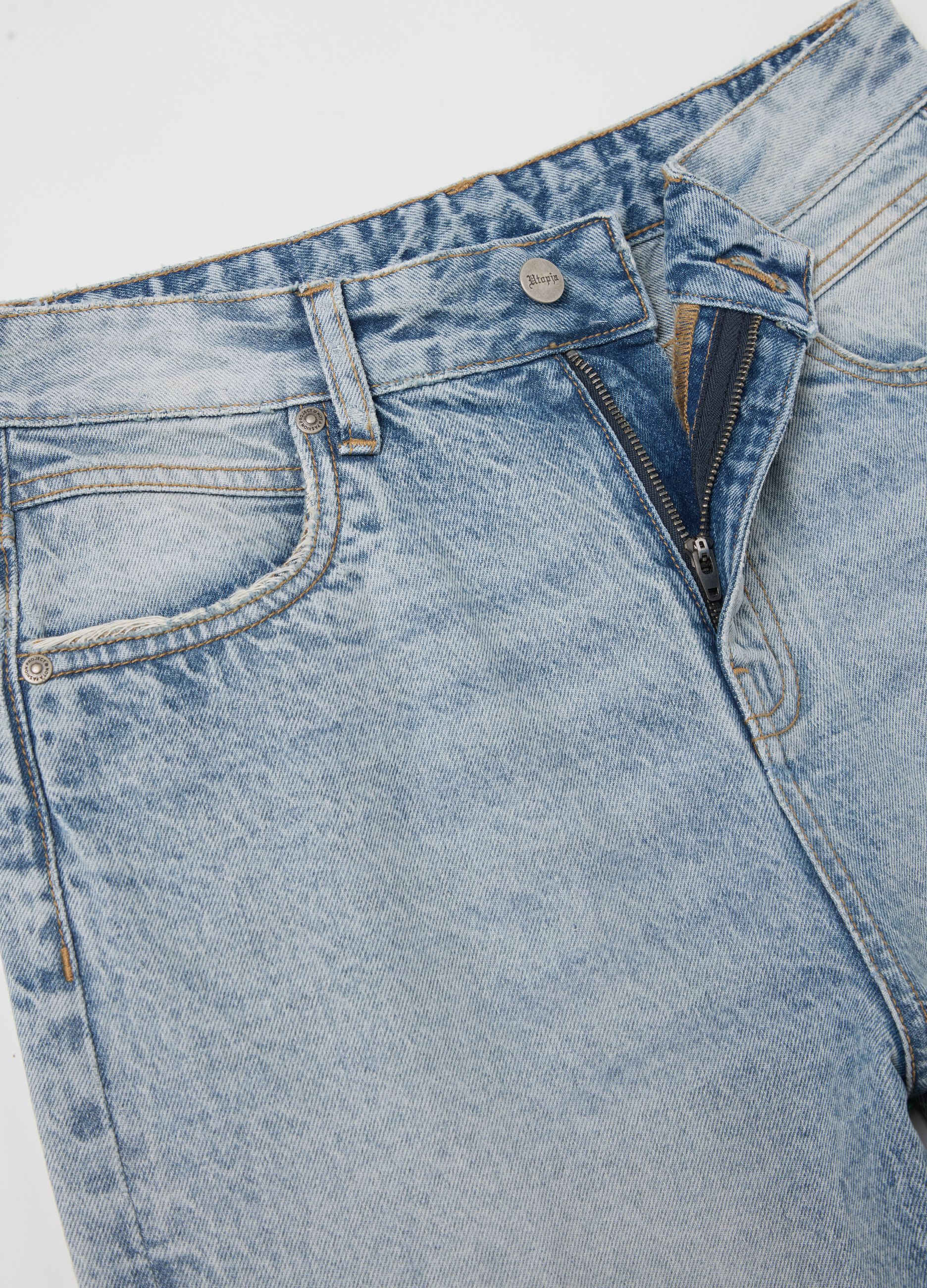 Wide Leg Denim Vintage Light Blue