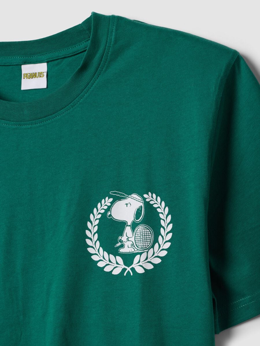 Green short-sleeve pure cotton T-shirt_1