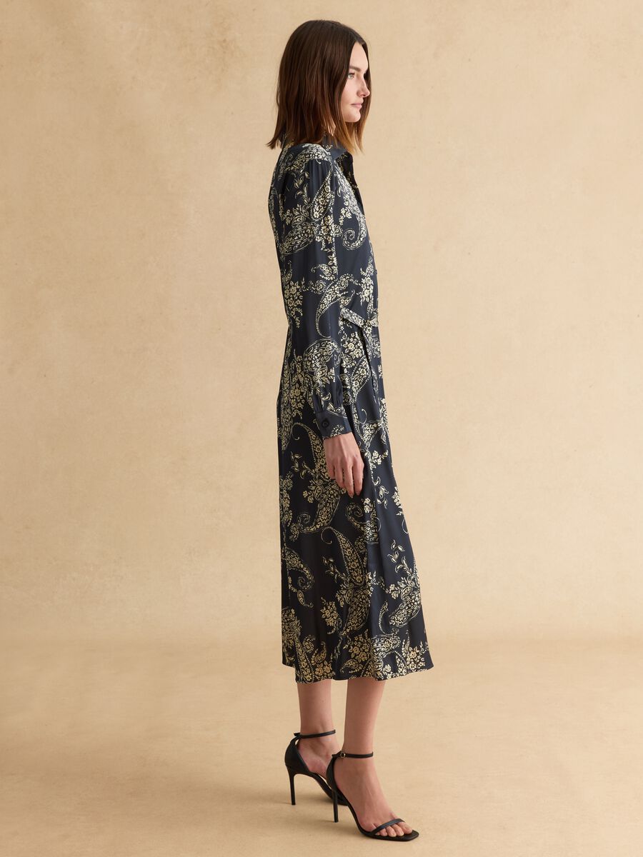 Chemisier in misto viscosa multicolor regular fit con motivo floreale_2