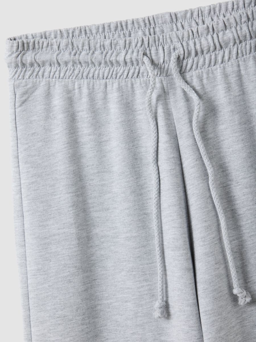 Grey pure cotton baggy jogger trousers_5