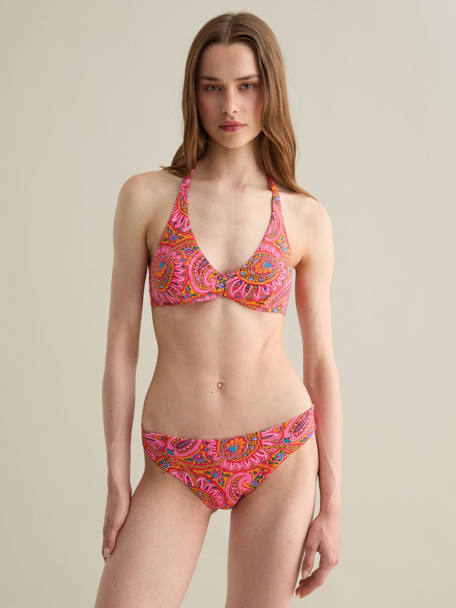 Women’s bikini briefs in multicoloured stretch fabric_2