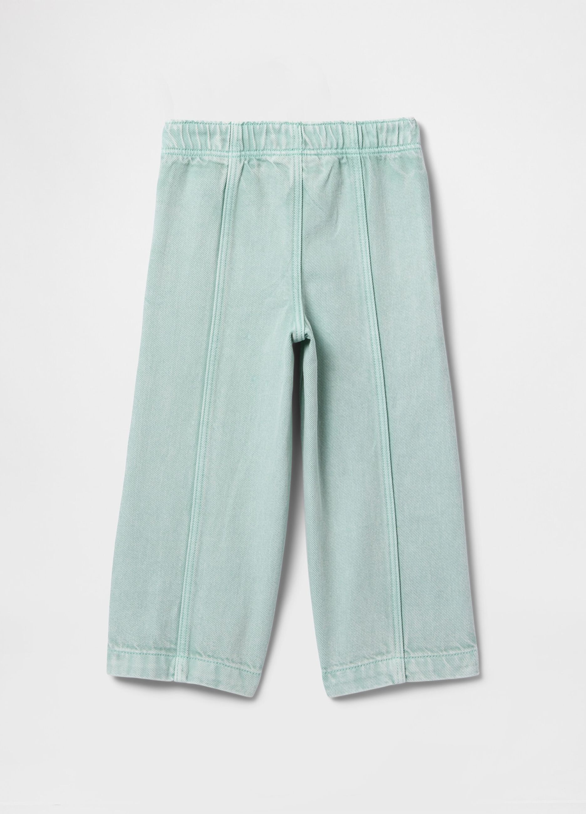 Pantaloni wide leg in denim