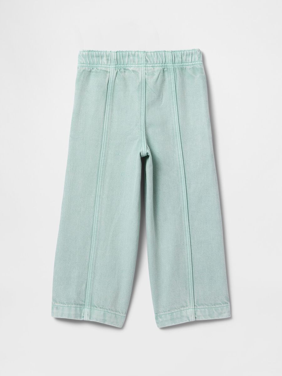 Pantaloni wide leg in denim_2