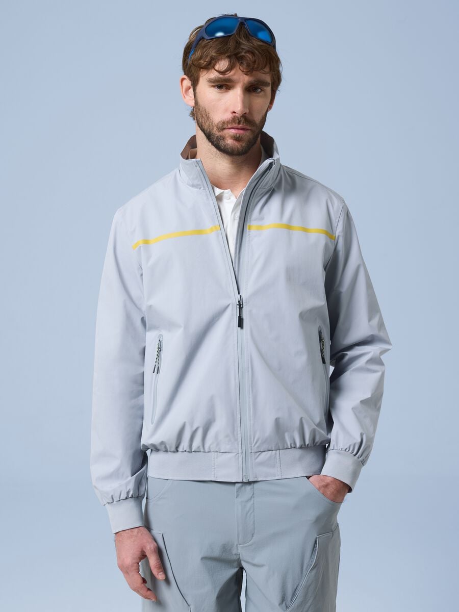 ALTAVIA SAILING grey windbreaker jacket with zip_1