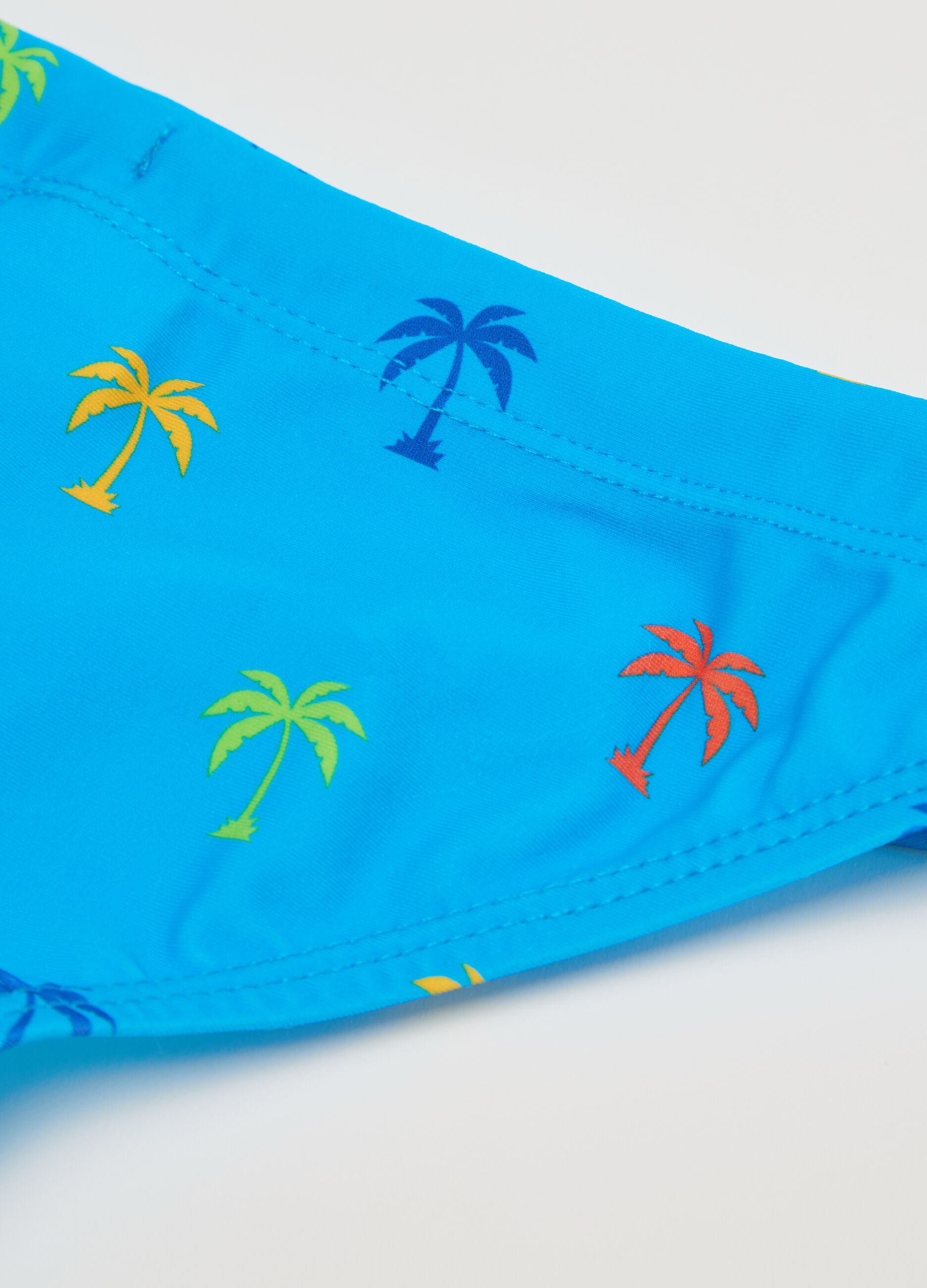 Blue beach briefs with colourful palms OVS Kids
