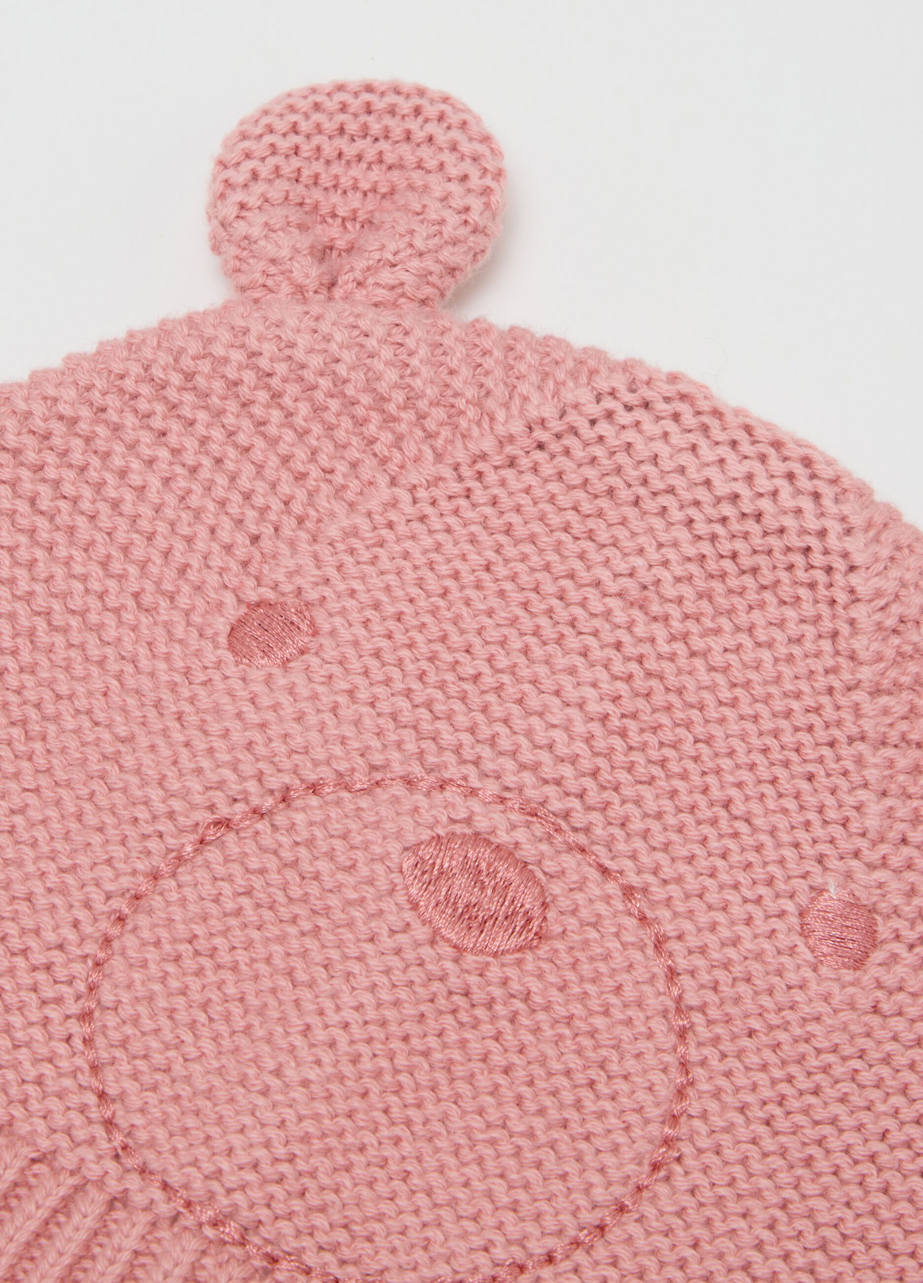 Baby hat in pure pink cotton