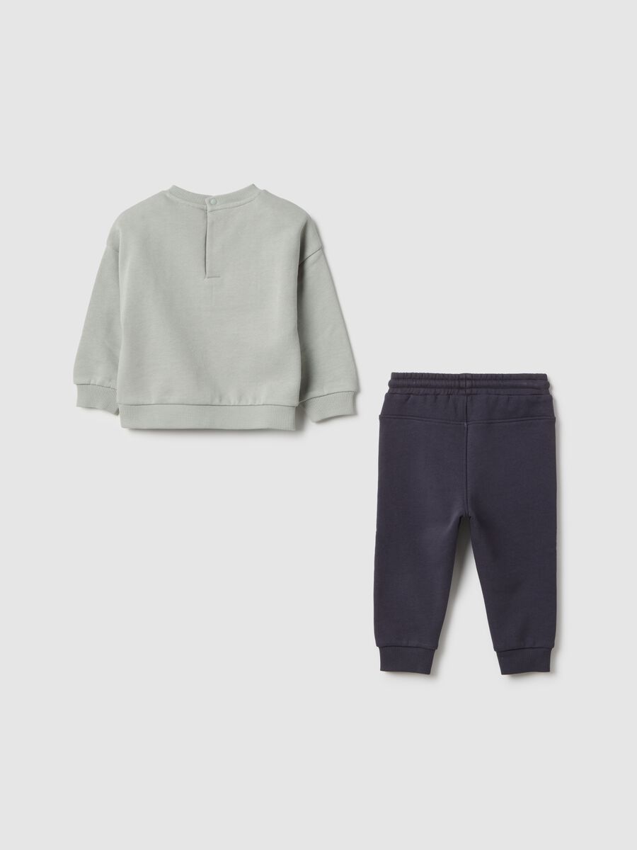 Multicolour pure cotton sweatshirt and trousers set for boys - regular fit_1