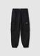 Black cotton blend jogger trousers for boys regular fit_3
