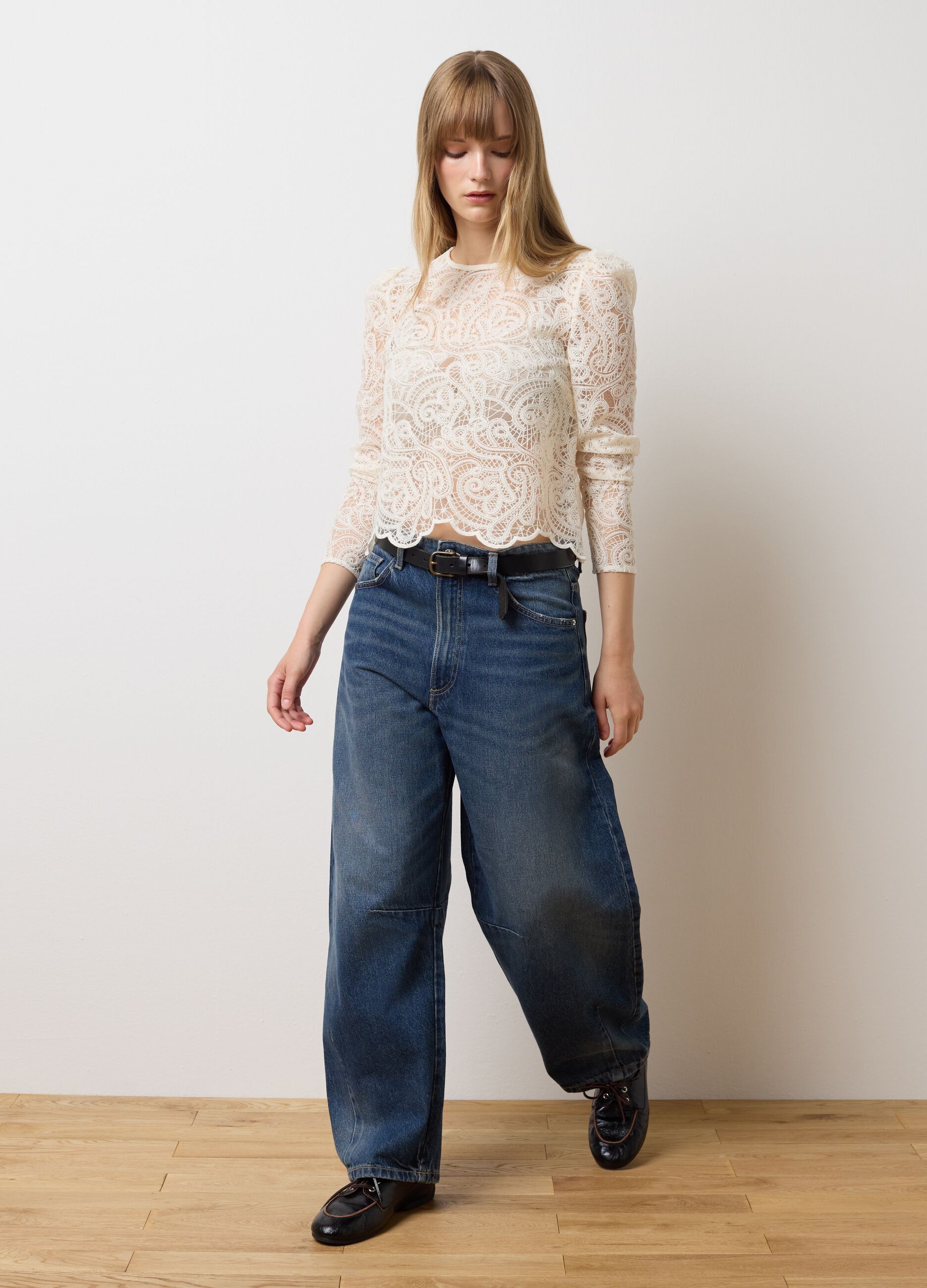 Camicia in misto cotone bianca slim fit