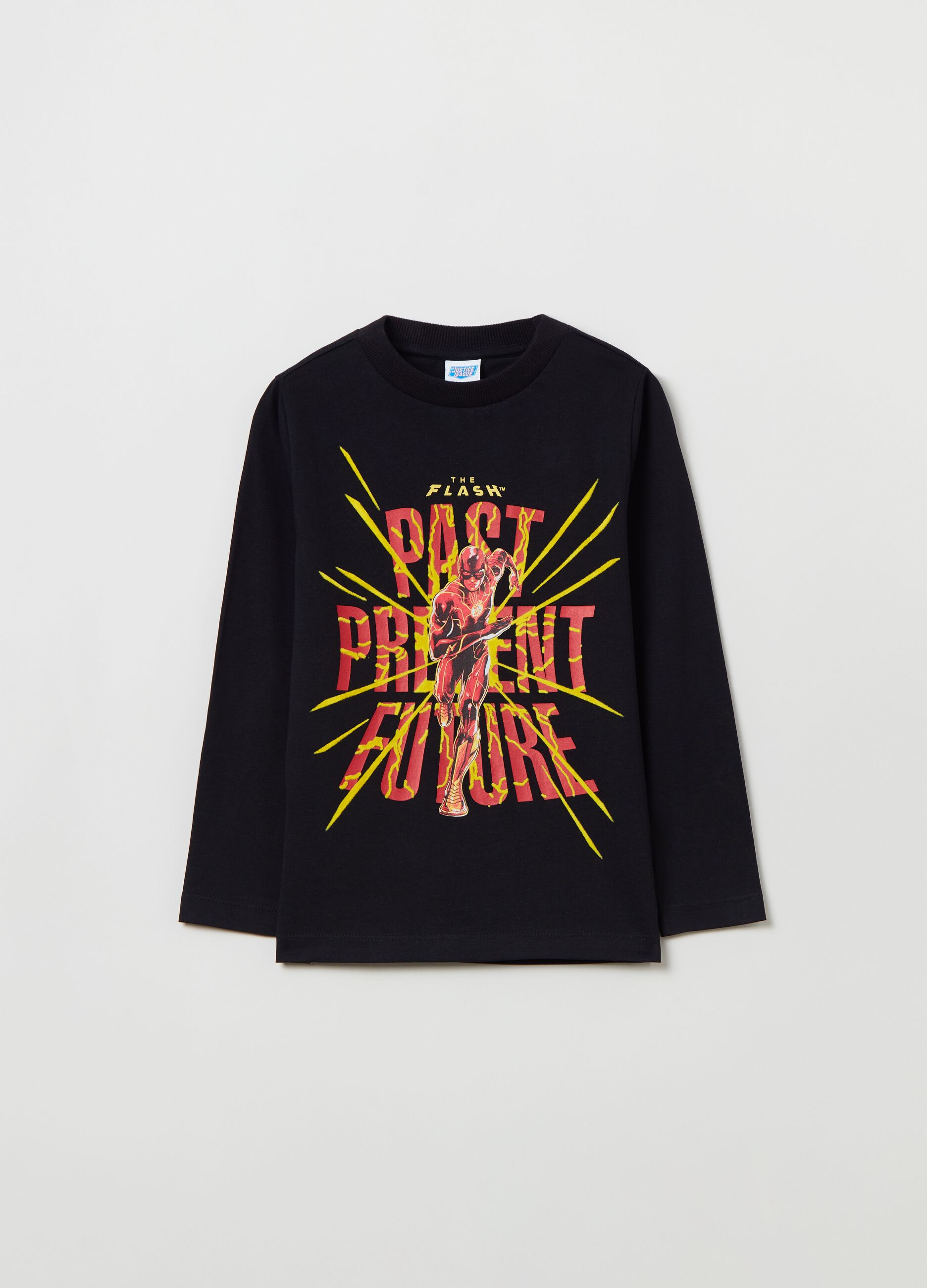 T-shirt a maniche lunghe stampa The Flash_0