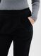 Black stretchy cotton regular fit trousers_3