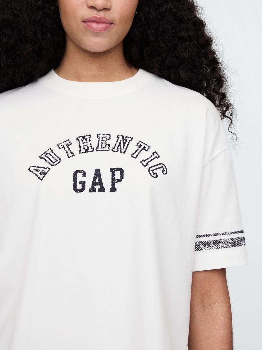 White cotton cropped T-shirt from Gap_3