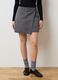 Regular fit grey wool blend skirt_1