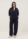Blue Stretch Viscose Cargo Trousers Regular Fit_0