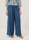 Blue palazzo trousers in pure lyocell_1