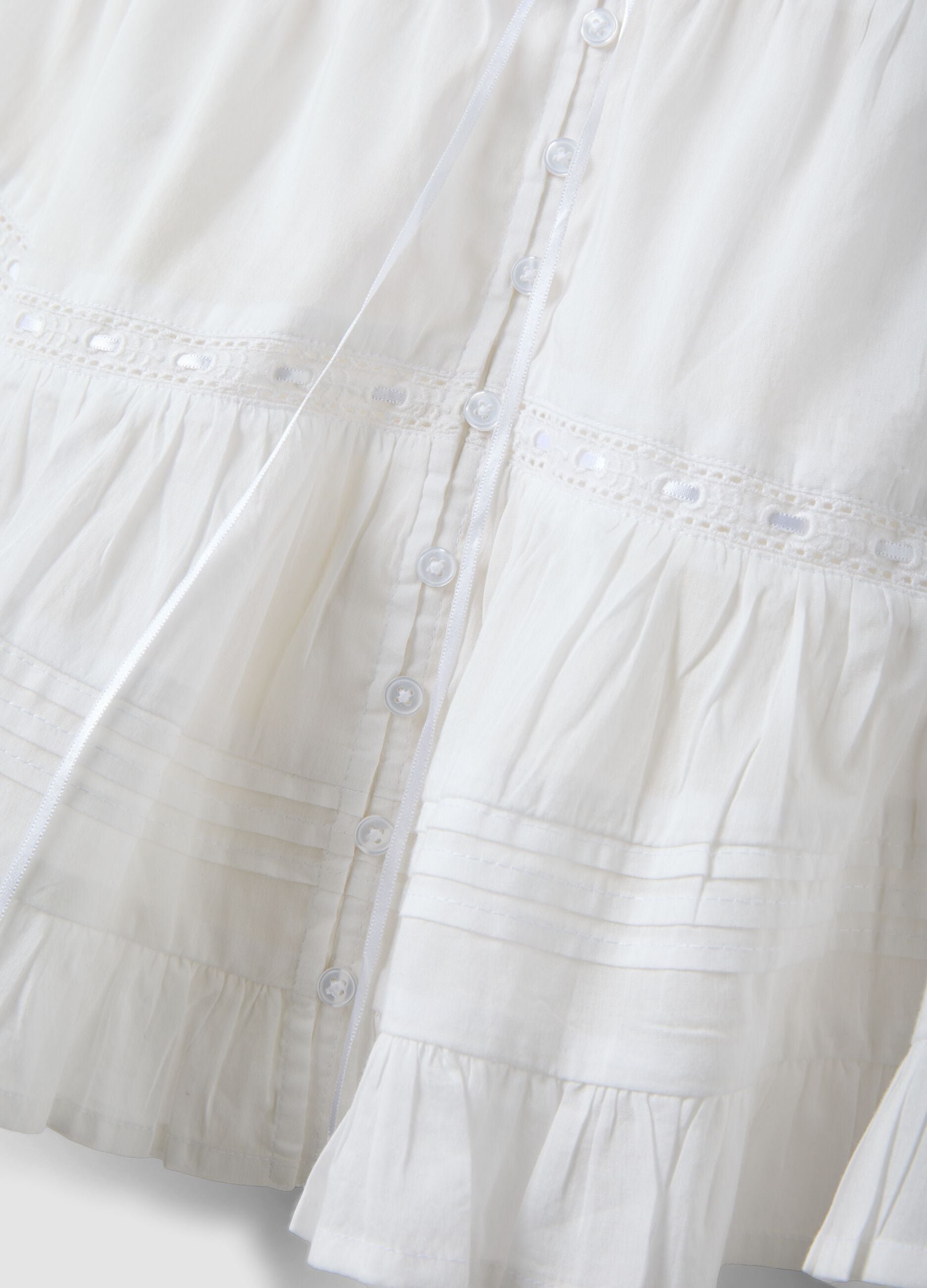 White pure cotton camisole with thin straps