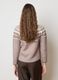 Beige high-neck regular fit knitted jumper_2