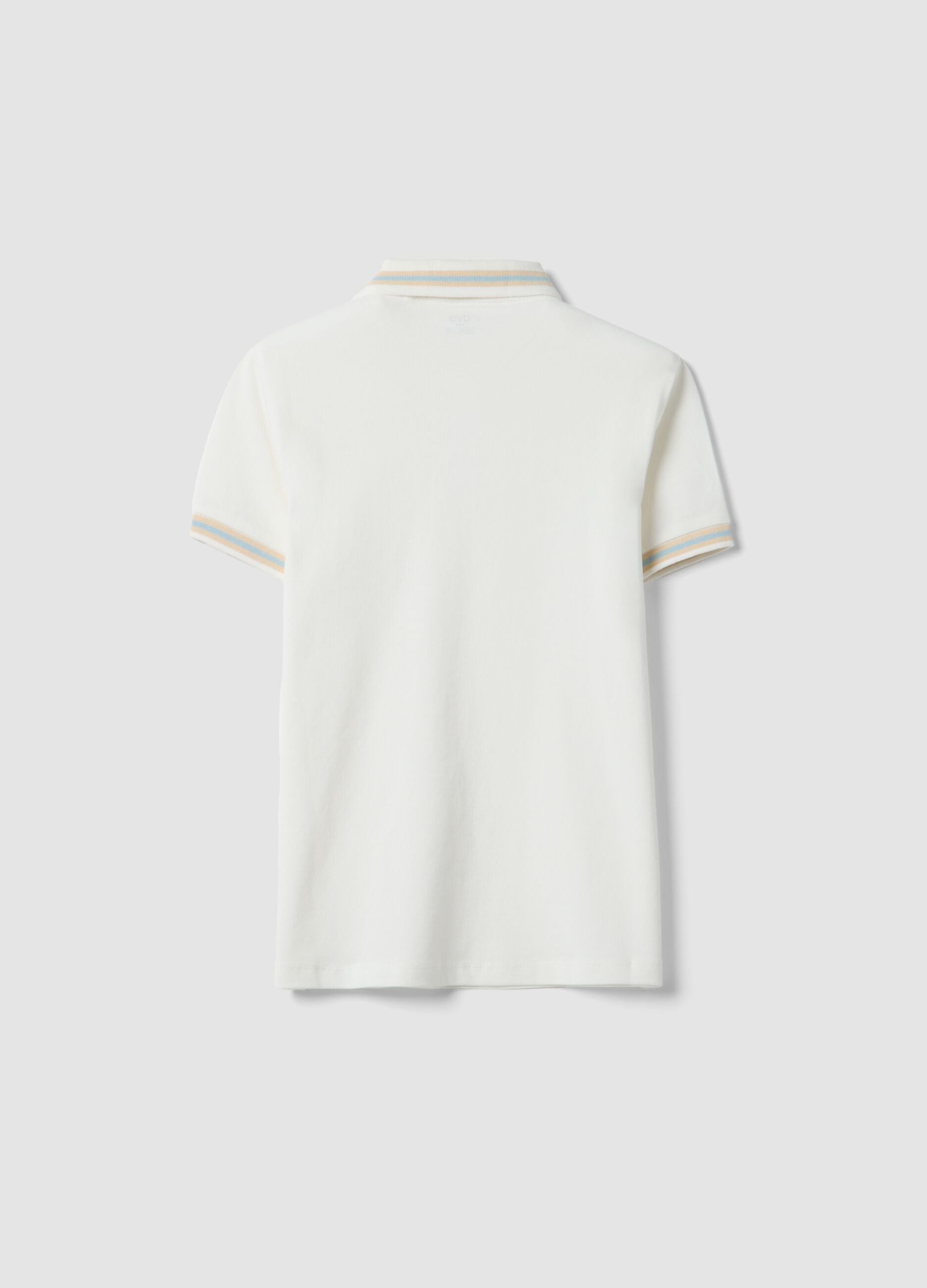 Boys' regular fit pure cotton white polo