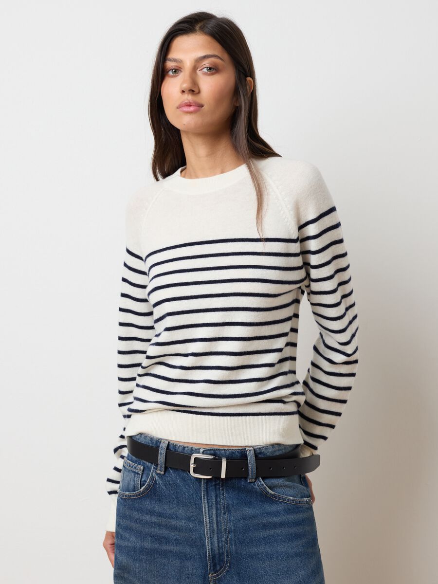 Pure Wool Striped Sweater Regular Fit_1