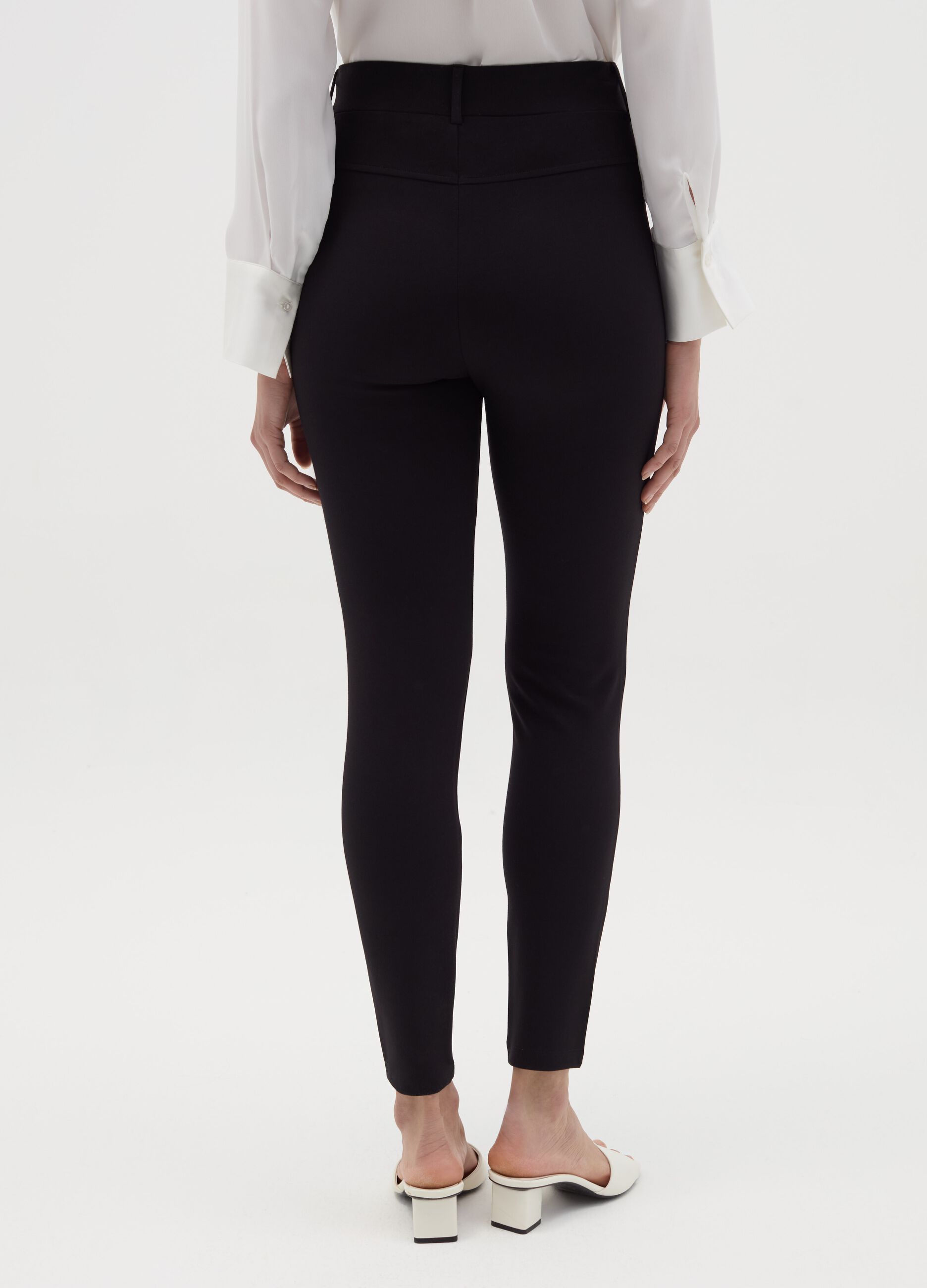 Solid colour Milano stitch leggings
