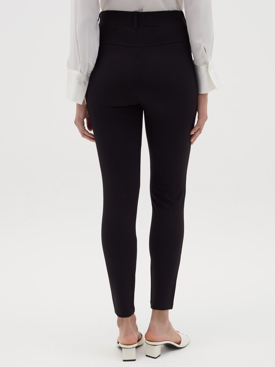 Solid colour Milano stitch leggings_2