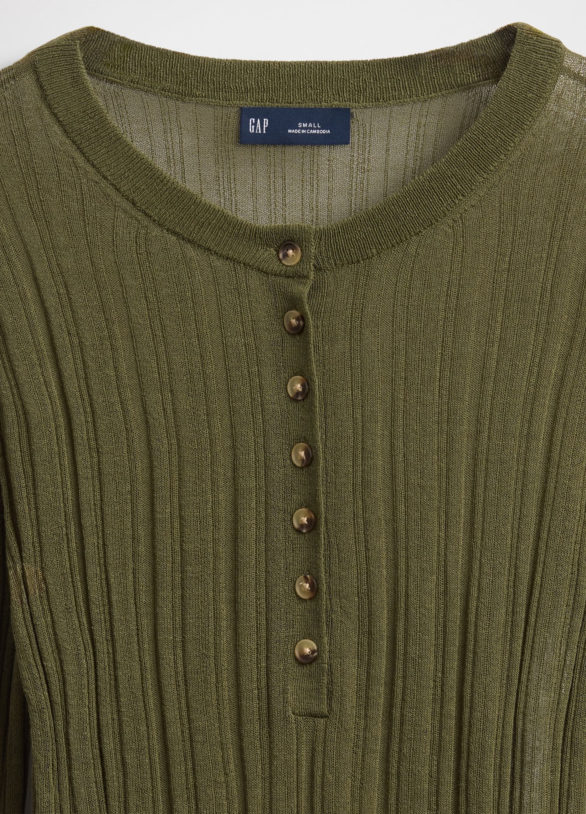 Light green pullover in acrylic and polyamide blend