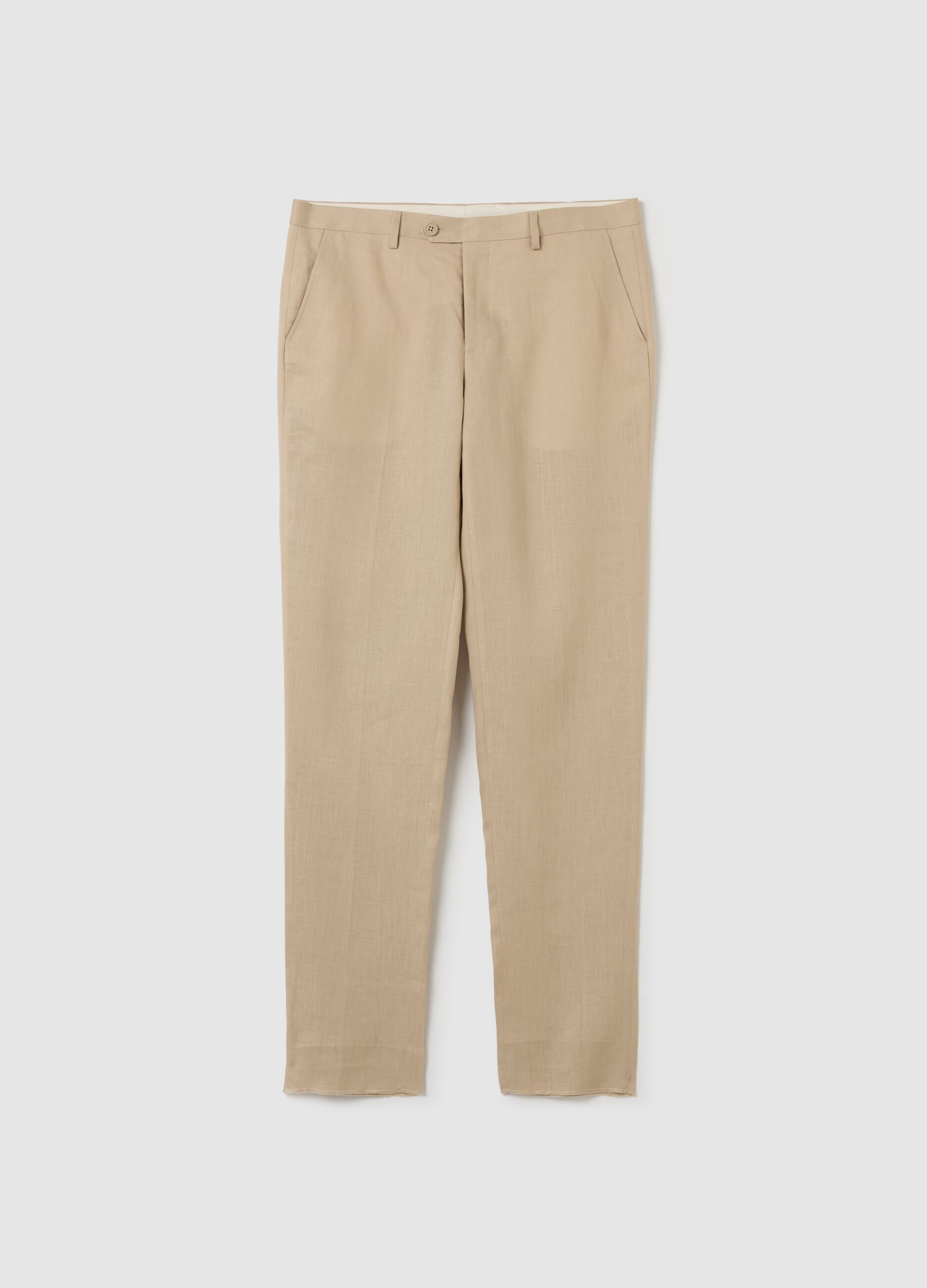Pantaloni regular fit in lino Contemporary
