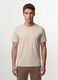 Beige organic cotton jersey T-shirt, regular fit_1