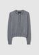 Grey pure wool regular fit cardigan_4