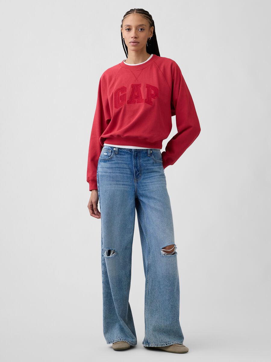 Cotton-blend crewneck sweatshirt_2