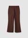 Brown stretch regular fit trousers_4