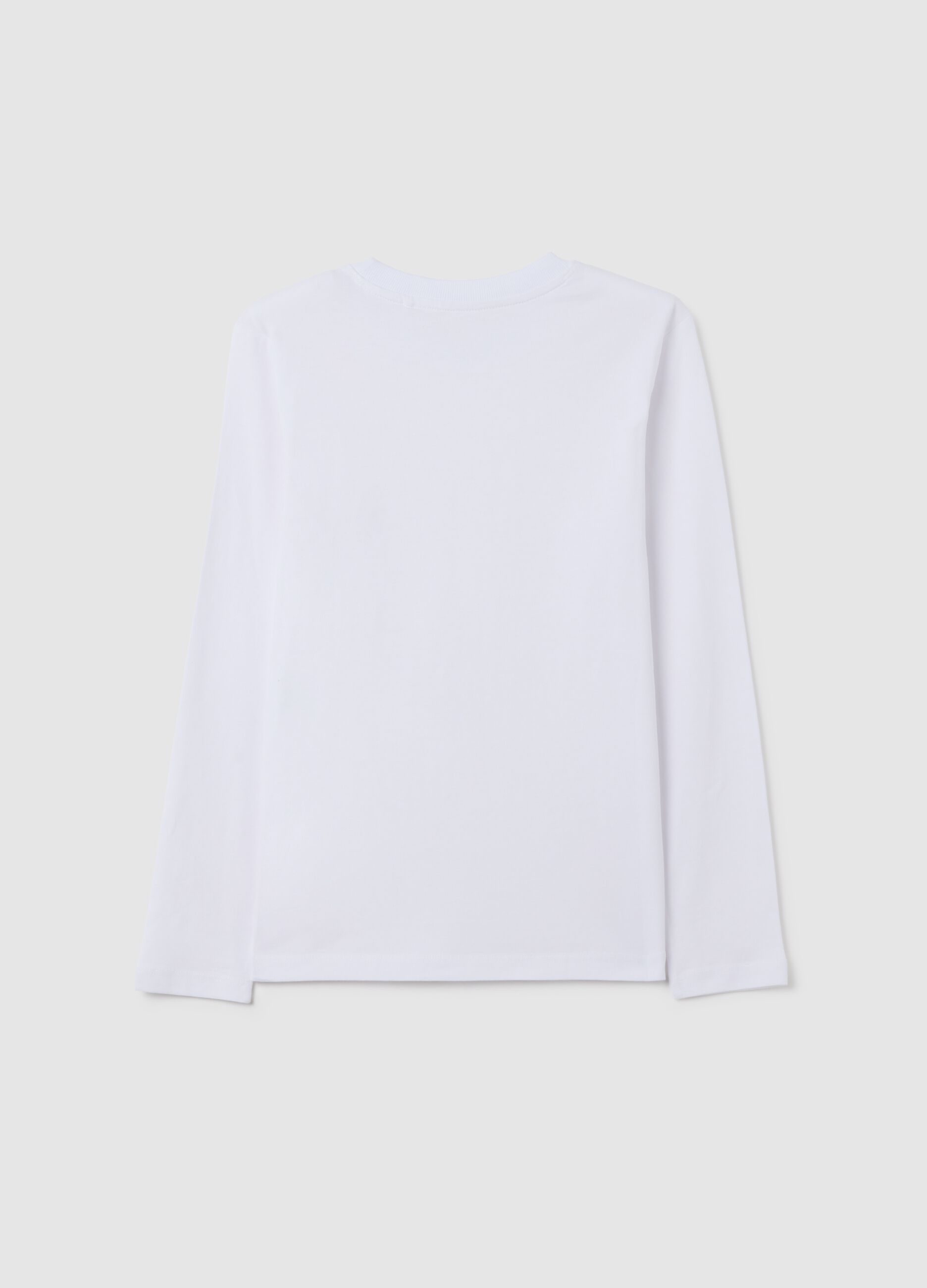 Boys' White Long Sleeve T-shirt
