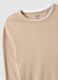 Maglia a maniche lunghe in puro cotone beige regular fit_5