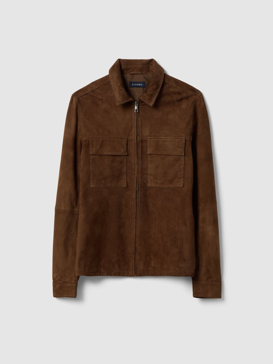 Light brown genuine leather jacket regular fit with full zip_5