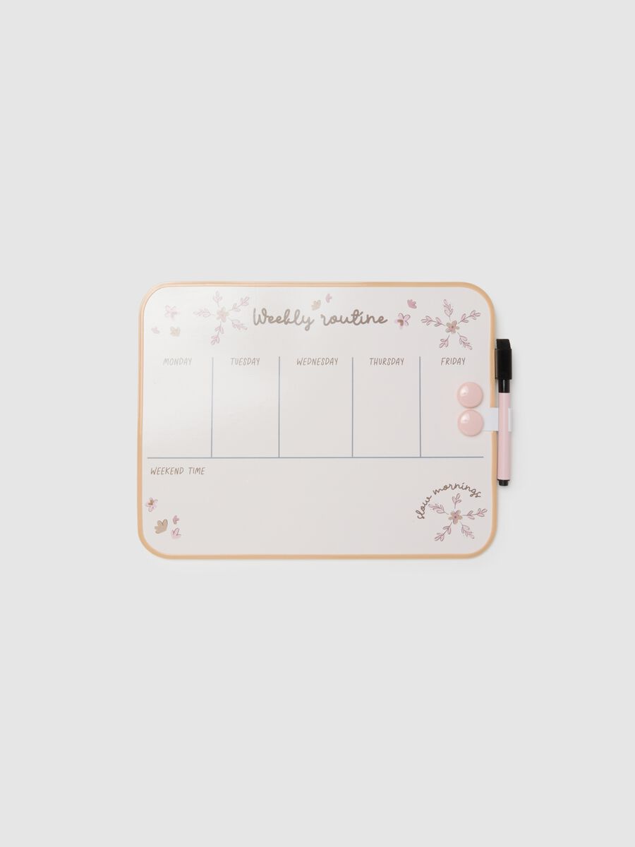 White Iron Weekly Planner with Pen_0
